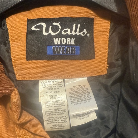 Walls Outdoor Jacket in Orange and Black - Picture 1 of 3